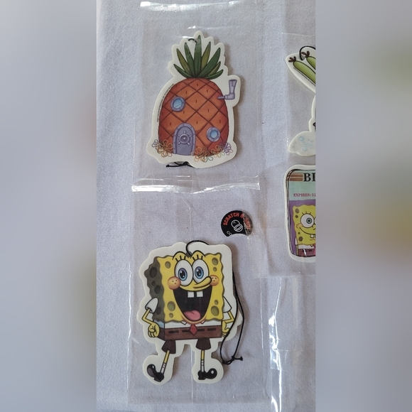 PSD BIG SNIFF ~ 7 SPONGEBOB PATRICK SQUIDWARD CAR AIR FRESHENER COCONUT SCENT - Picture 2 of 4